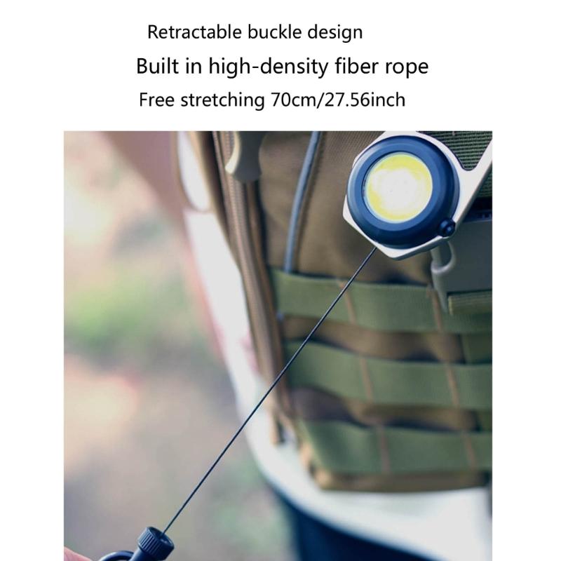 USB Rechargeable Keychain Flashlight Portable LED Work Light Mini Pocket KeyRing LED Flashlight for Emergencies Lighting