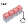 Fidget Keyboard Toy Mechanical Keychain Stress Anxiety Relief Portable Travel Quiet Kids Adults 4 Keys Clicking Sensory Keycap