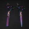 6.0-Inch Color Damascus Hairdressing and Thinning Scissors for Barbers and Bangs
