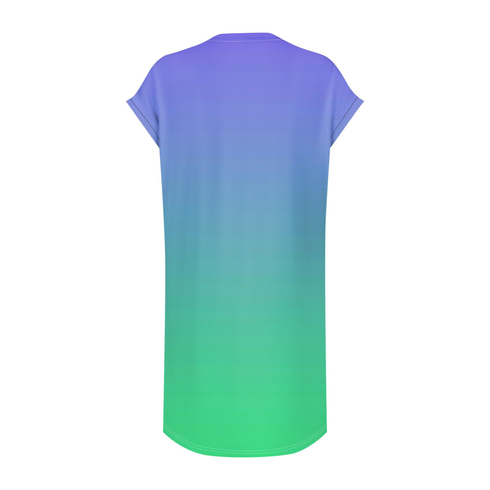 Женское повседневное летнее платье с круглым вырезом и коротким рукавом — фото 5