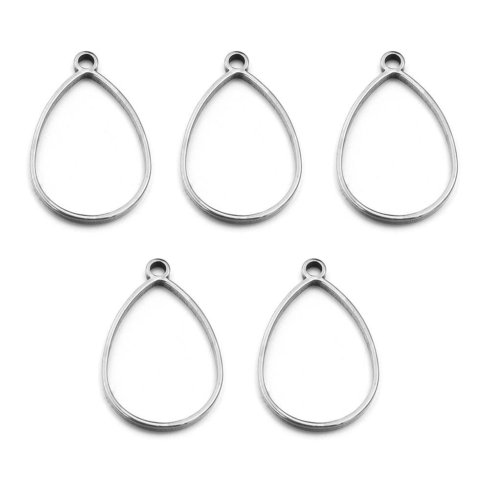 10pcs Stainless Steel Hollow Geometric Bezel Frame Charms Pendants For Jewelry Making DIY Necklace Earrings Pendants Accessories