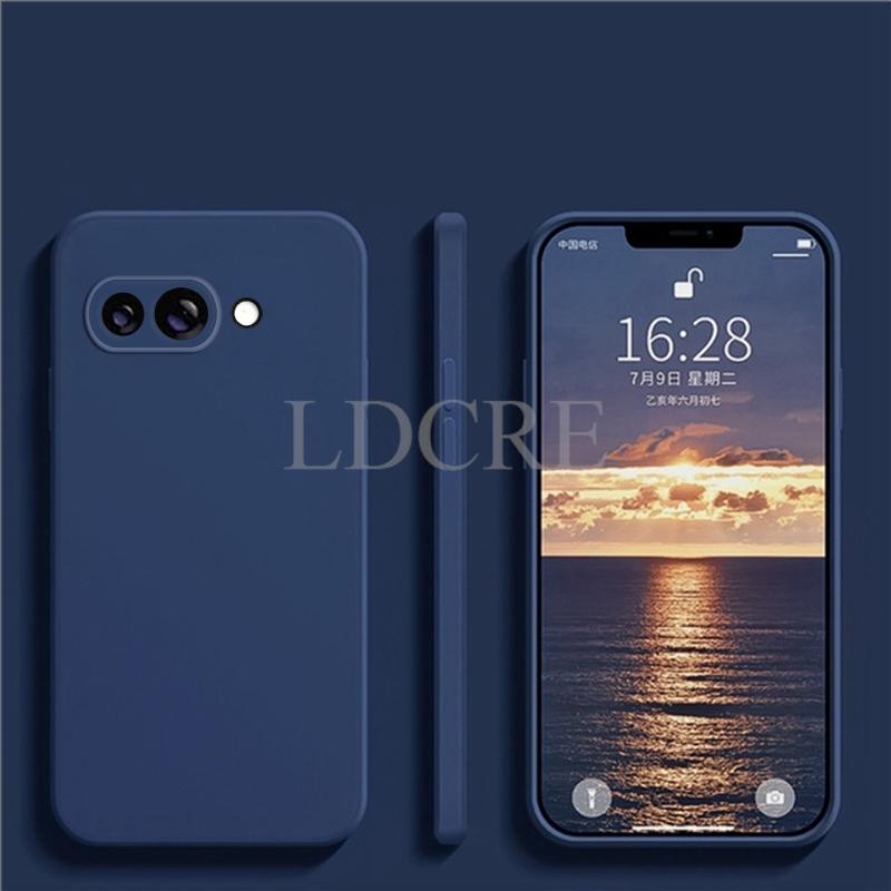 Liquid Silicone Cover For Google Pixel 9a Case Plain Coque Google Pixel 9a Cover TPU Rubber Phone Protector Case Pixel 9 a Cover