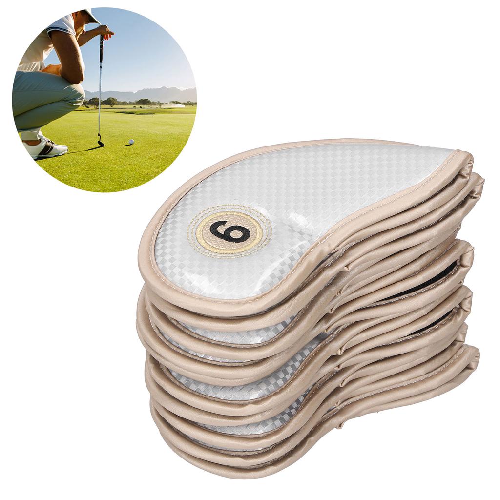 10Pcs   Iron Head Covers Sleeve Number  ive PU Waterproof  ing Accessory