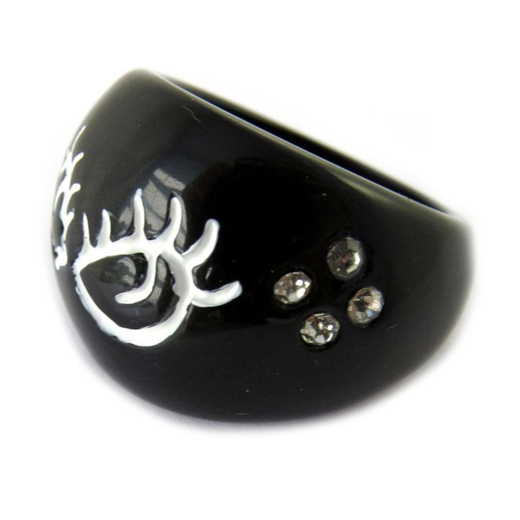 Resin Ring 'Lili the Tigress' Black