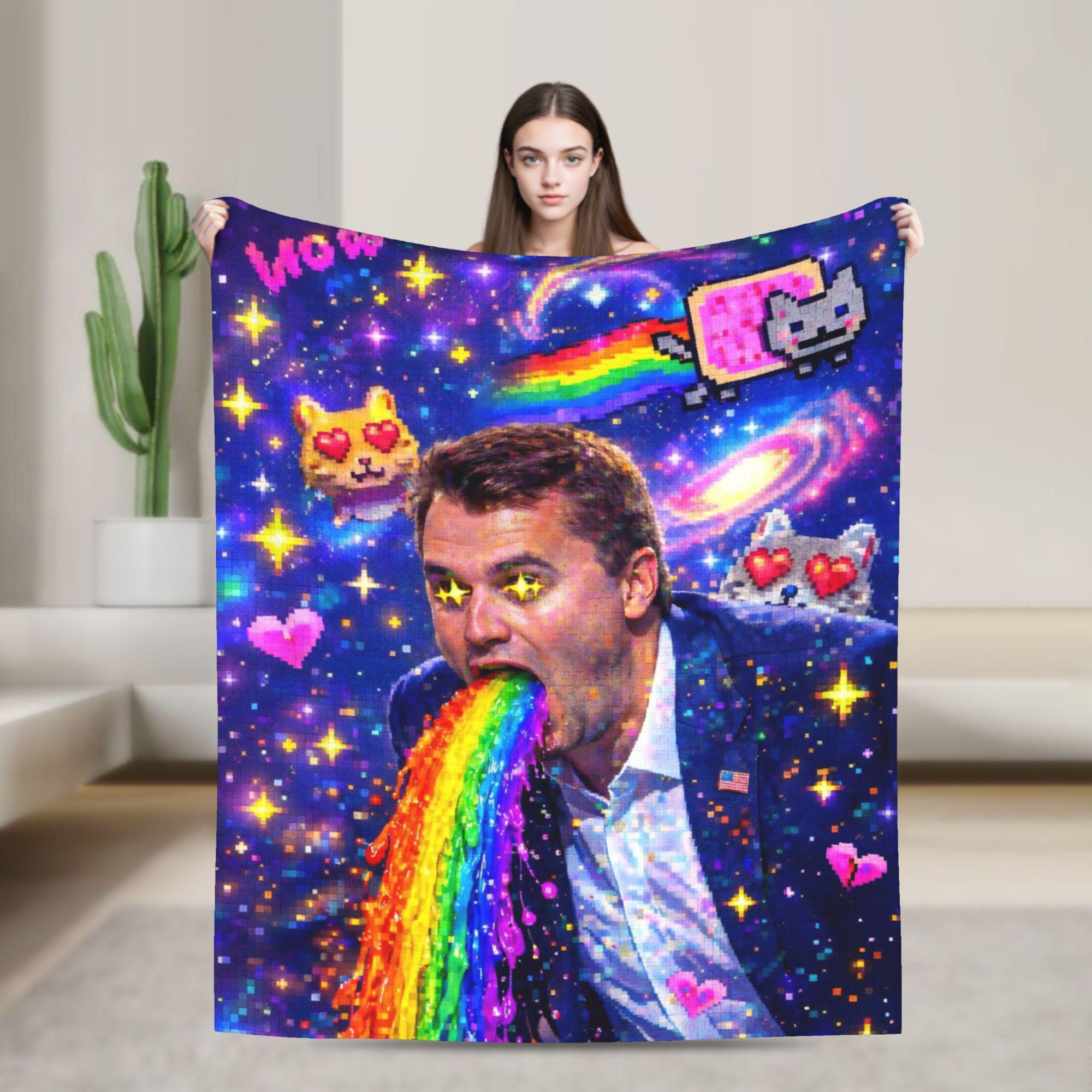 

Charlie Kirk Creative Meme Funny Blanket Cover Kirkification Plush Throw Blankets Bedroom Sofa Decoration Lightweight Bedspread 100x150cm