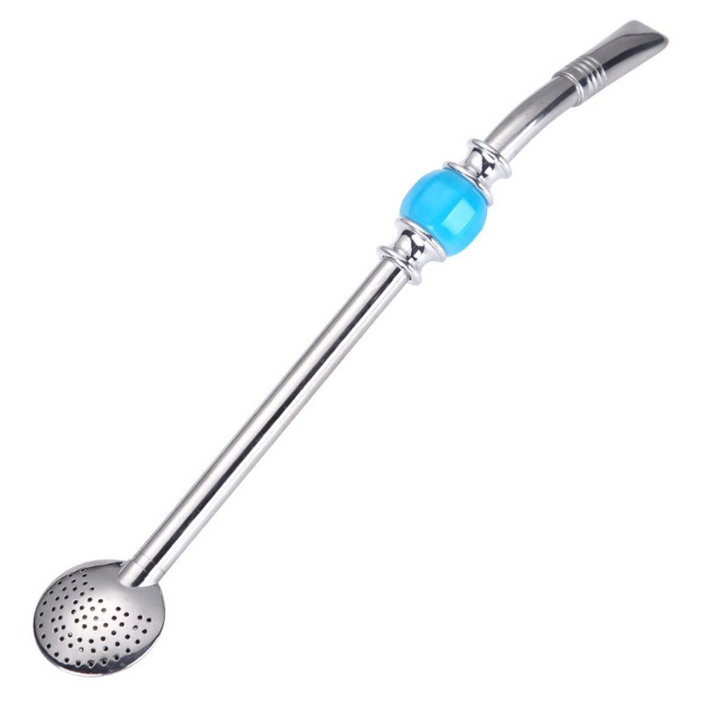 Removable Stainless Steel Straw Reusable Filter Spoon Straw Drinking Straw Spoon  Kitchen Tools