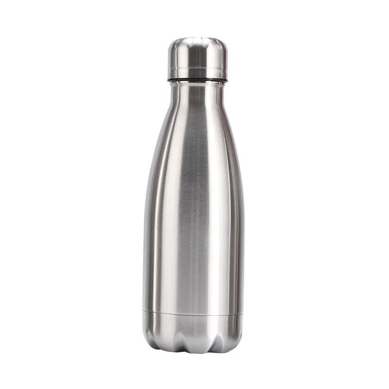 Stainless Steel Sport Water Bottle 500ml Free Shipping Leakproof Drink Cup for Travel & Gym