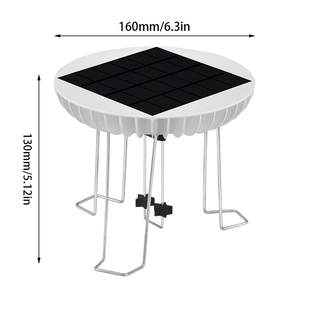 Solar for Bird Bath 3.7V 1500mAh Backup Lithium Battery Bird Bath Fish Tank Water Stirrer 5V 2W Solar Panel Brushless