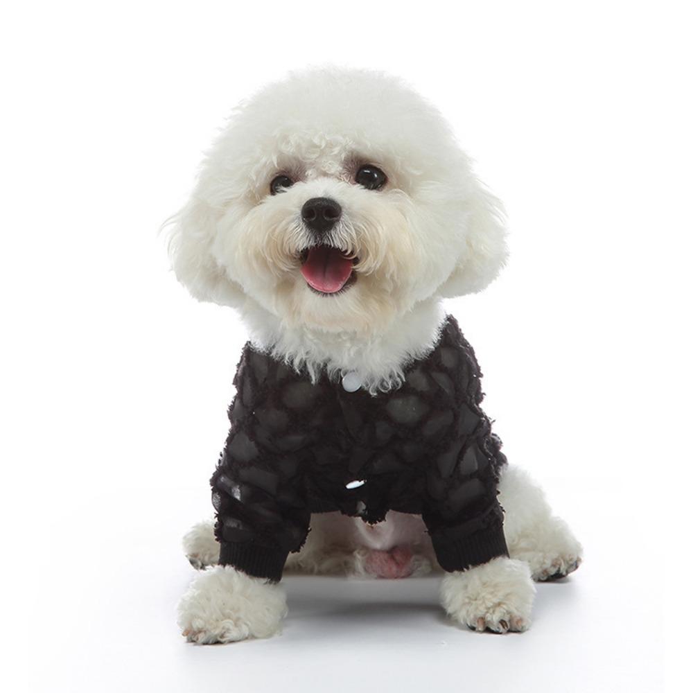 

Export small autumn small and medium-sized dog breathable lace contrasting T-shirt Bigbear teddy Pomeranian clothing dog clothes L