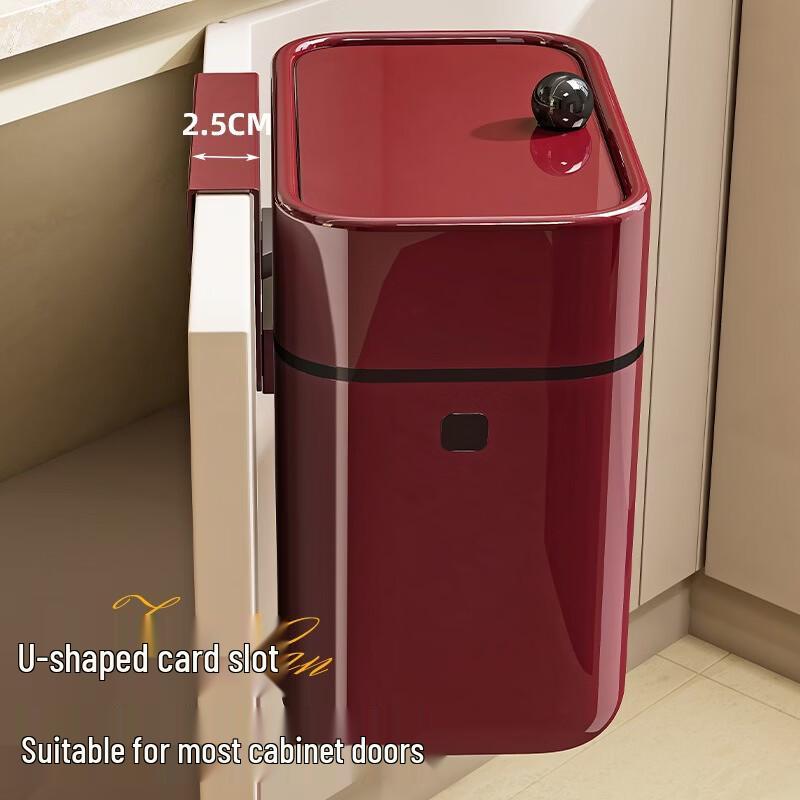 Fumide Sliding Lid Wall-Mounted Trash Can