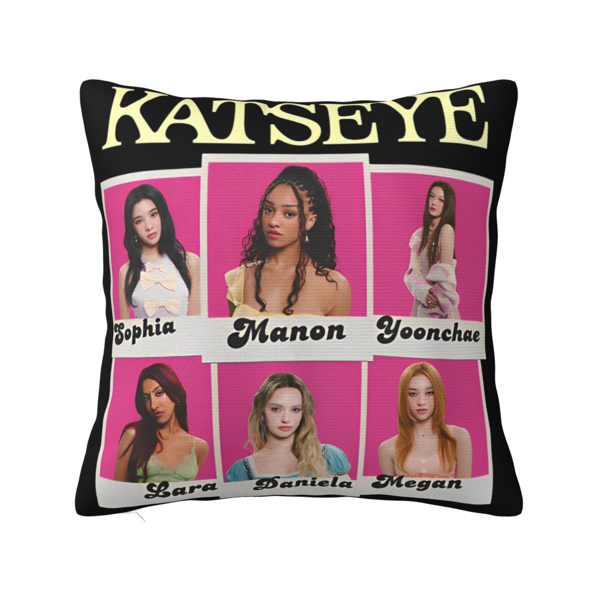 

KATSEYE Eye Logo Hand Drawn Square Pillowcases Living Room Cushion Cover Cool Decorative Throw Pillow Case 4545 40x40cm 16x16in