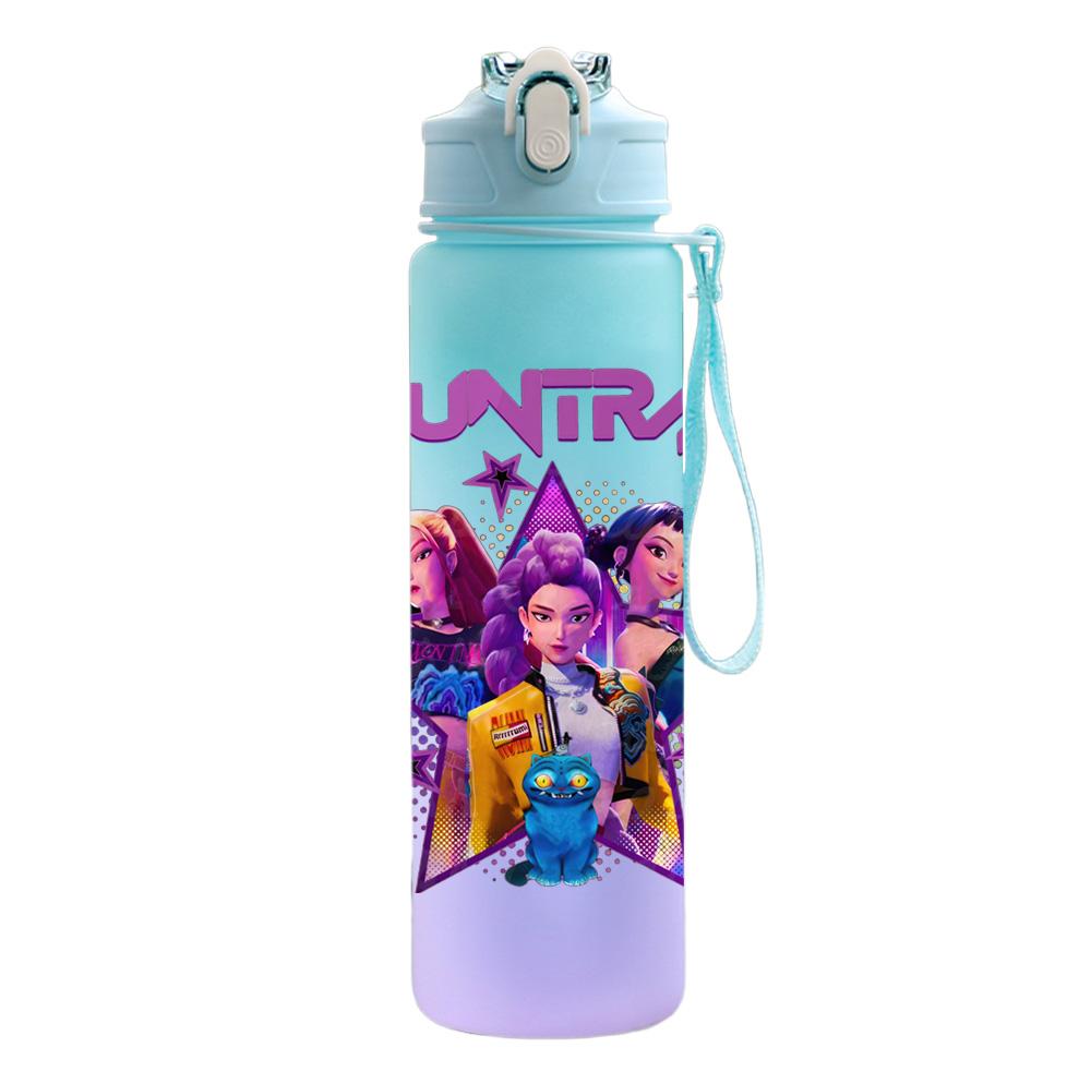 

Пляшка для води 750 мл Аніме Мультфільм K-Pop Надруковані Мисливці на демонів Велика місткість Чашка для пиття Портативна Спортивна пляшка для води для вулиці Дитячий подарунок