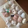Quilted Quilted Earphone Bag Cute Mini Toast Bag Card Bag Coin Purse Hanging Bag with Hook