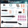 124-teiliges WIG-Schweißbrenner-Kit Aluminiumoxid-Düse, Spannzangen, Kurzer Gasdiffusor Hitzebeständiger Glasbecher, Verbrauchsmaterialien für WP-17/18/26