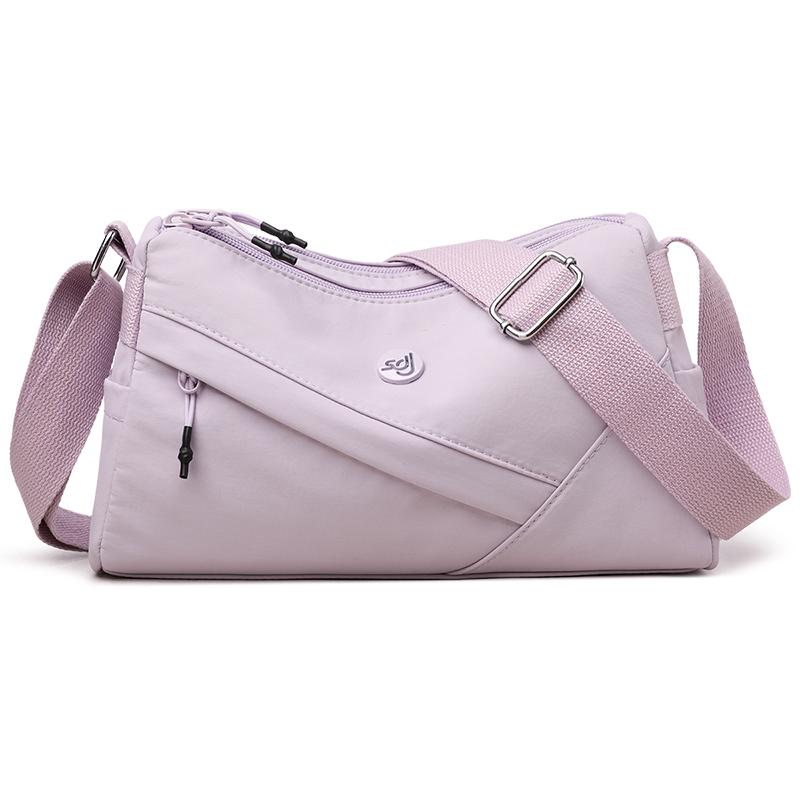 Легкая женская сумка кроссбоди большой вместимости Легкая водоотталкивающая нейлоновая сумка на плечо фиолетовый