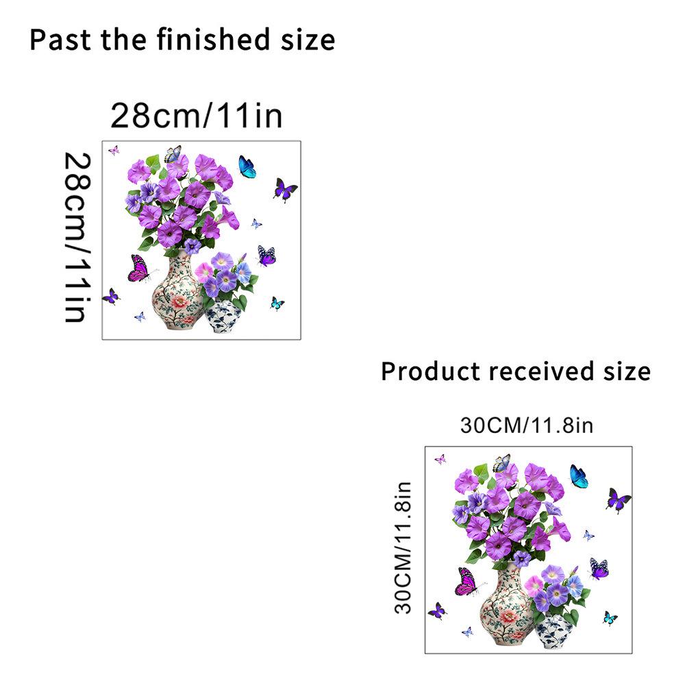 Butterfly Floral Wall Sticker for Living Room, Bedroom, or Entrance - Removable Decorative Glass Cabinet Art