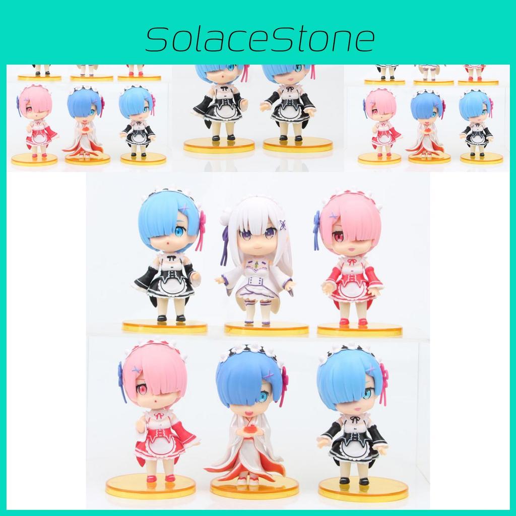 Uroczy zestaw figurek PVC Rem Sześć uroczych modeli w wersji Q z Re Zero: Życie w innym świecie