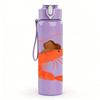 1PC Fresh Shrimp Cartoon Art 750ml Color Plastic Sports Water Bottle Leakproof Flip Straw Lid Suitable for Sports Office Home Use