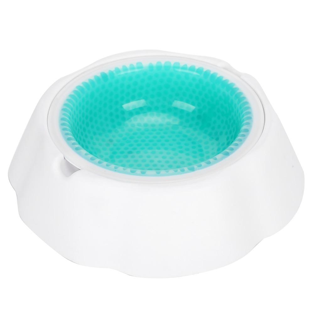 Double Wall Cooling Pet Bowl Summer Pet Water Bowl  Warm Weather Care