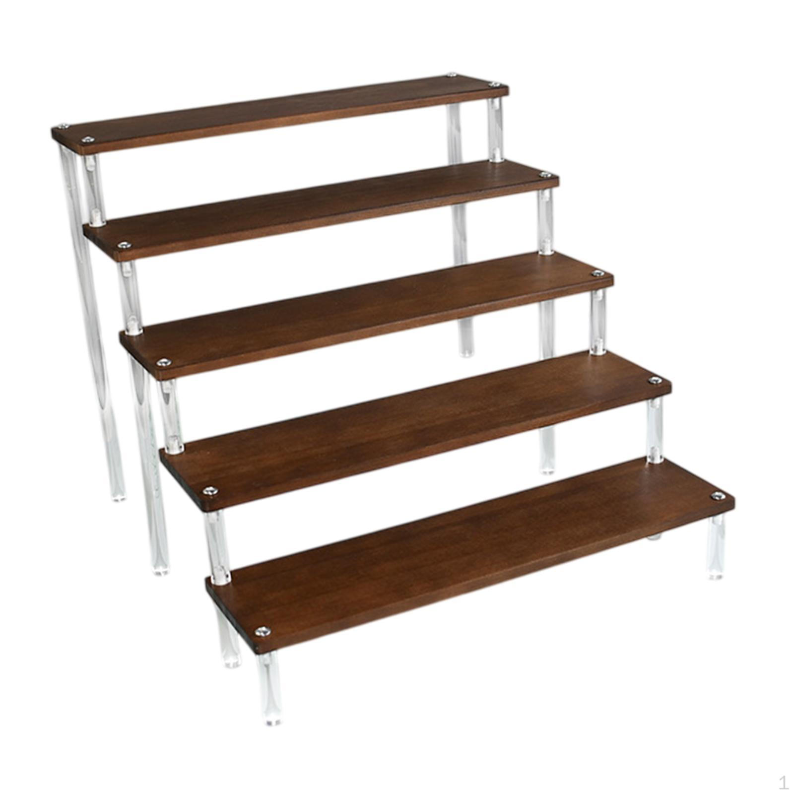 

Деревянная стойка для демонстрации, держатель для кексов, 5 ярусов, полка для духов для кукол 40cm Long