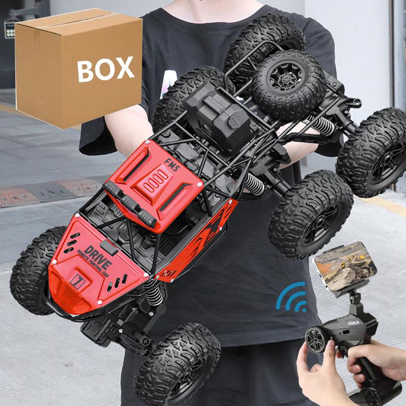 Big 4/6Wdrc Car With Led Lights 2.4G Cross-Country Climbing Spray Racing Car Remote Control Electric Car Fall Resistant Boy Toys