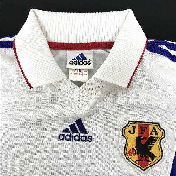 Japan National Soccer Team Away Replica Uniform 1999-2000 White Size L Men Adidas Japan Made(USED)