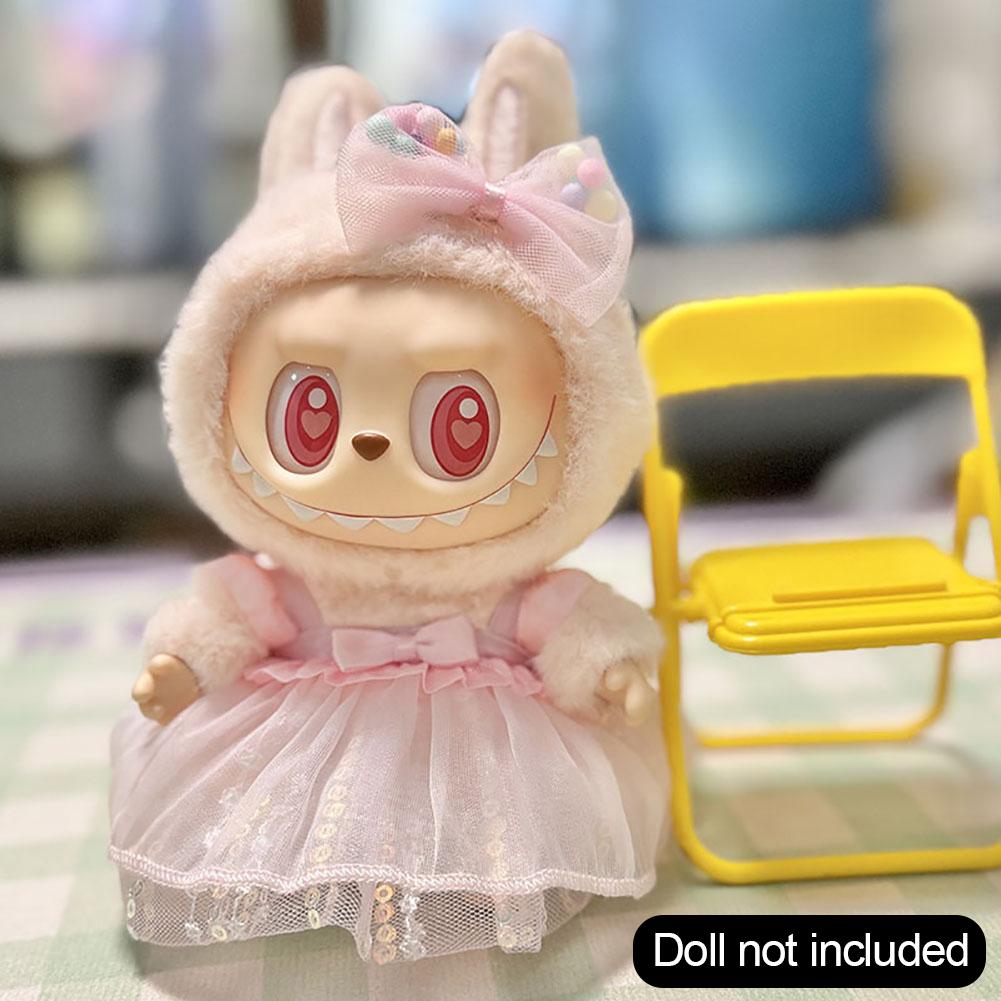 For 17cm Labubu Doll Clothes Fashion Clothes Hoodies Doll Clothes Hoodies Dolls Accessories Cute Decoration Little Cloths
