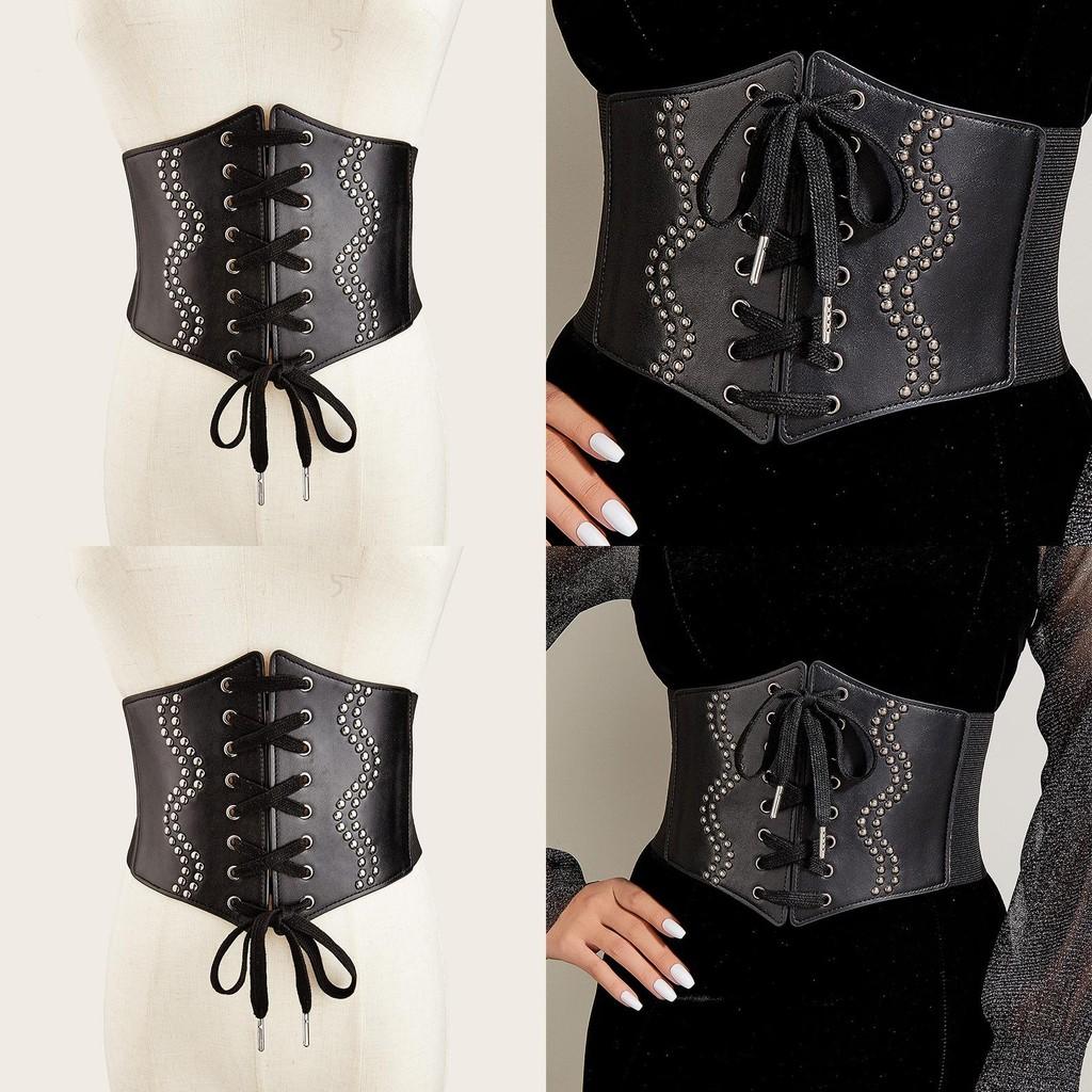 Modisches Nieten- und Riemendesign Elastischer Bund für Damenkleid-Accessoires