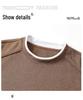 SH&Trend Men's Heavyweight 300g Round Neck Hoodie - Autumn/Winter Patchwork Long Sleeve Pullover