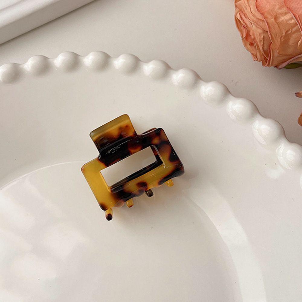 Square Chessboard Japanese Leopard Korean Style Hair Clip Small Hair Claw Female Hairpin Headwear