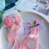 1/2pcs Cute Curly Hair Bowtie Wig Girls Hairpins Ombre Color Headwear Hair Clips For Princess Dress Up Birthday Gift Party Favor