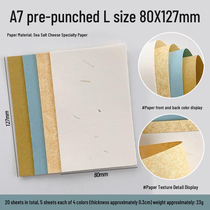 Sea Salt Cheese Mix Specialty Loose Leaf Planner Pages (M5A6A7)