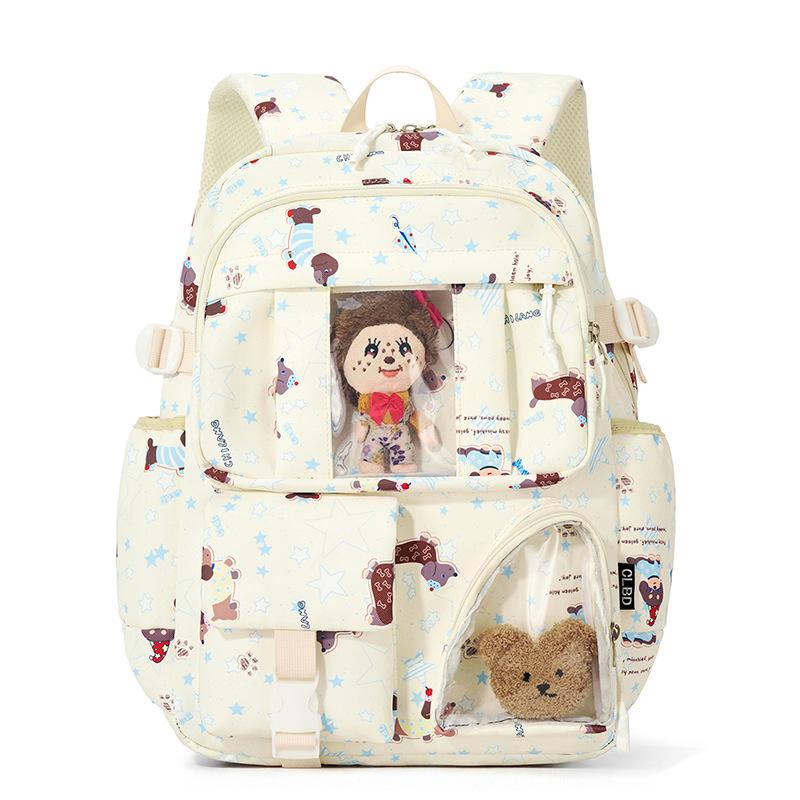 Printed Junior High School Student Backpack Waterproof Large Capacity Schoolbag Women's Backpack