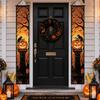 Halloween Vertical Door Banner Set Black Cat Jack O Lantern Bat Spooky Tree Porch Sign for Front Door Halloween Party Decor