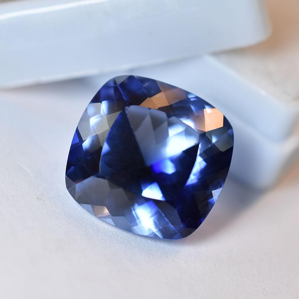 Natural Blue Sapphire Loose Gemstone 19 Ct Ceylon Square Cushion Cut September Birthday Birthstone