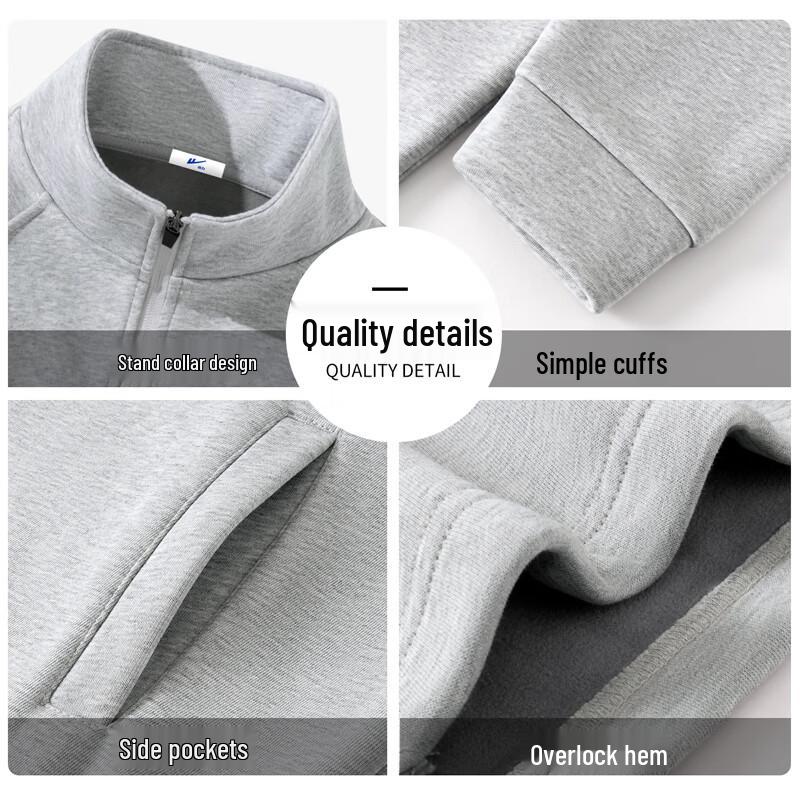 Warrior Men's Fleece-Lined Stand Collar Casual Jacket