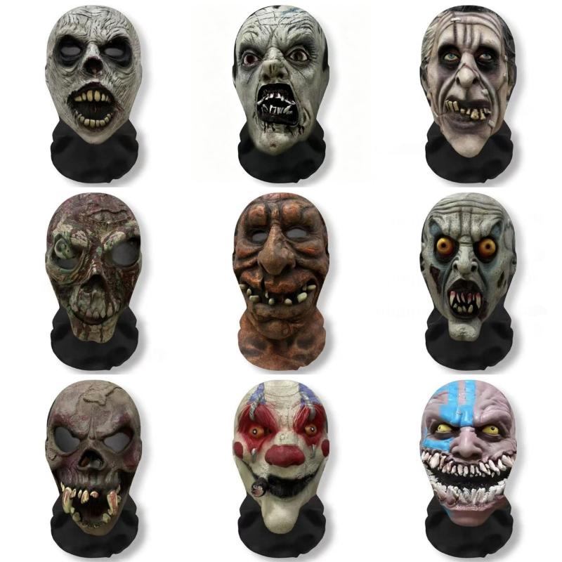 1Pcs Halloween Skull Mesh Printed Head Cover, Sun-Protective And Breathable Face Mask With Visibility, Festival Party Head Cover