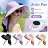 USB Charging Bucket Hat 800 MAh Work Sun Hat Quick-drying Women Men Solar Fan Hats  Summer Outdoor