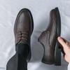 Fashion Men Shoes 2024 New Fashion Mature Man Oxford Leather Shoes Social Shoes Casual Business Pointed Toe Dress Driving Working Shoes