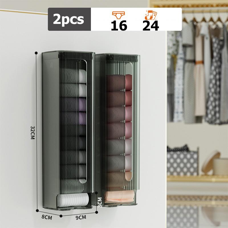 Underwear Storage Storage with Cover Punch Free Wall Storage Box Socks Collector