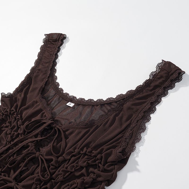 Kaslead New Women Clothes Western Style Fashion Simple and Versatile Bowknot Decoration Pleat Top