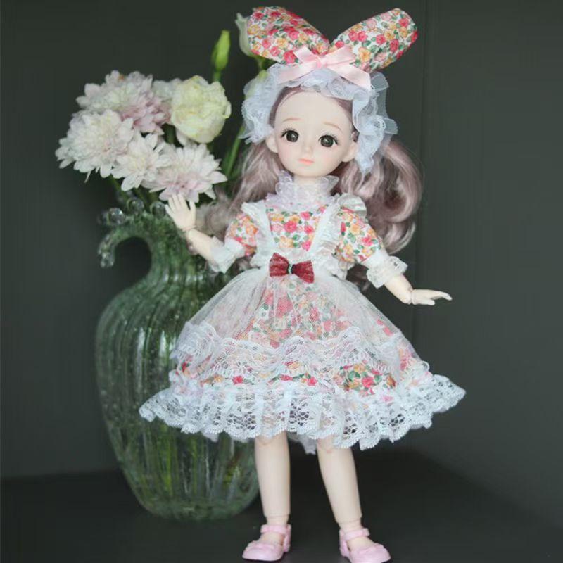Oblečení pro 30cm panenku Pěkné šaty 1/6 BJD panenka DIY Oblékání Lolita Princeznovská sukně Oblečení Hračka pro dívku Sváteční dárek Doplňky pro panenku