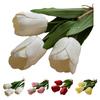 Artificial Tulip Flower Realistic Tulip Bouquet Faux Silk Flower Arrangement for Home Office Wedding Party Mother's Day