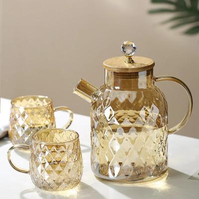 1,8 l transparente Teekanne aus Borosilikatglas, hitzebeständig, klare Teekanne, Blumentee-Set, Puer-Wasserkocher, Tasse, Büro, Heimwerkzeuge