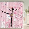 Flower Butterfly Girl Shower Curtain Waterproof Bathroom Lovely Woman Fairy Shower Curtain Polyester Cloth Home Decor Hook