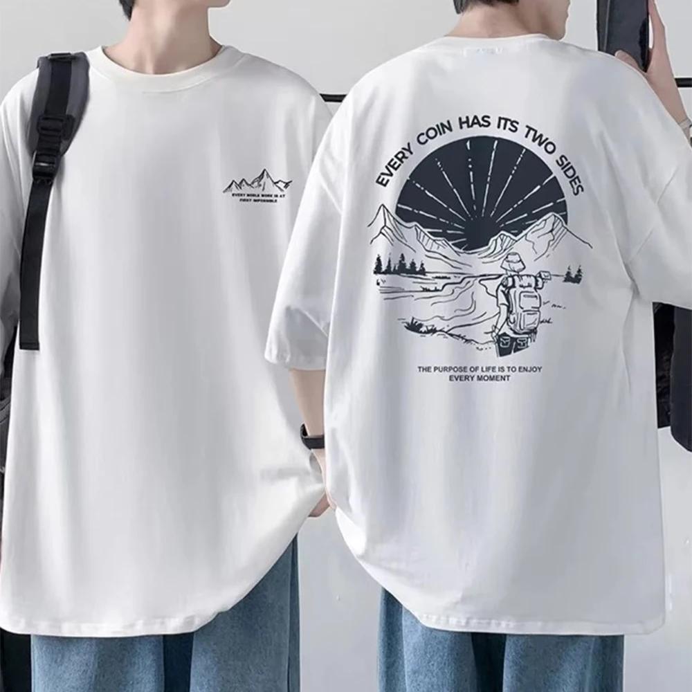 

2026 Summer Mens ShortSleeved 100 Cotton Printed Pattern Stylish MultiFunctional TShirt 3XL