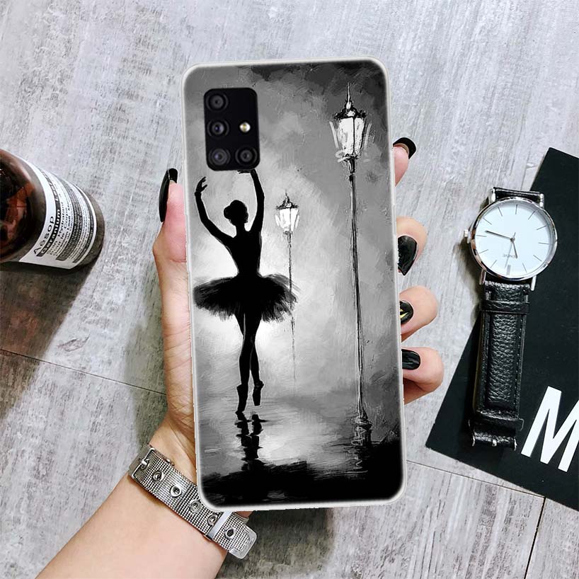 Ballerina Ballet Dancing Phone Case For Samsung Galaxy A14 A15 A13 A12 A54 A55 A53 A52 A04S A24 A25 A23 A22 A34 A35 A33 A32 A03S