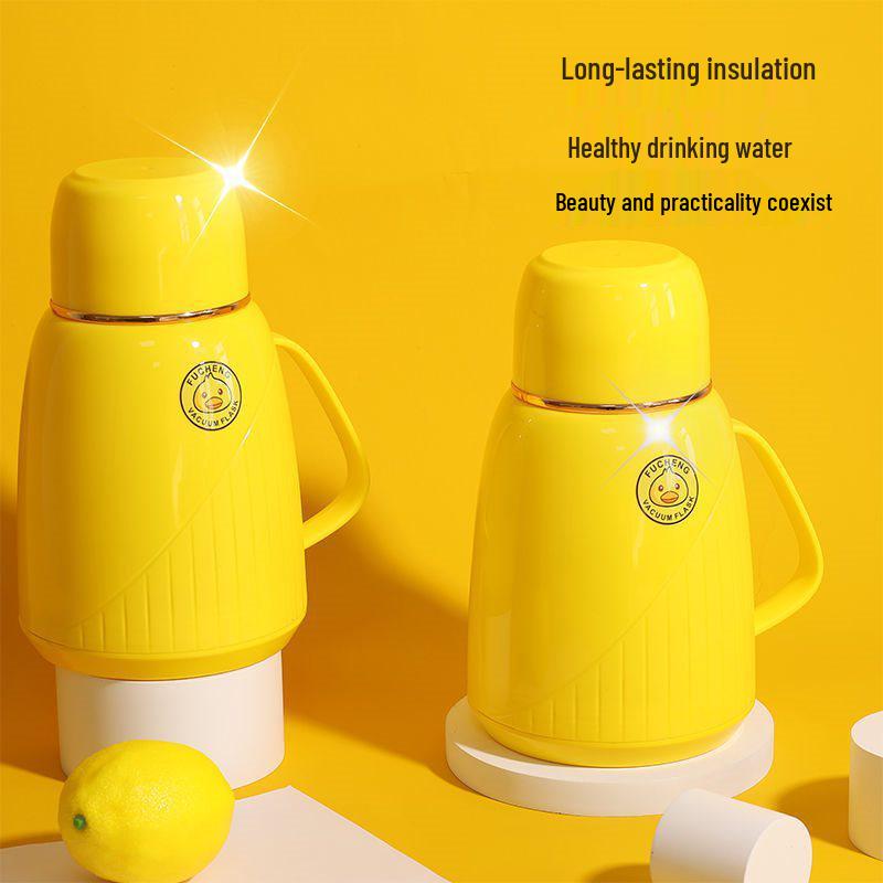 

Fucheng Insulated Silver-Plated Glass Kettle: Large Capacity Hot Water Thermos for Home & Office 1000ML Insulated Shell