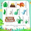 Luxury Dinosaur Cupcake Topper Little Dinosaur Cake Decorations Green Rex Three Dino Cake Toppers for Birthday Baby Shower Party