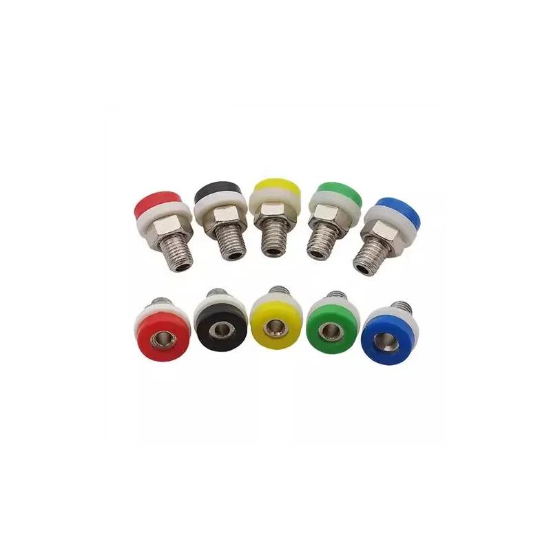 10 Stück 2mm Bananenbuchse Bananenstecker Buchse Klemmschraube Mutter Isoliert Elektrischer Anschlussklemmen-Verbinder